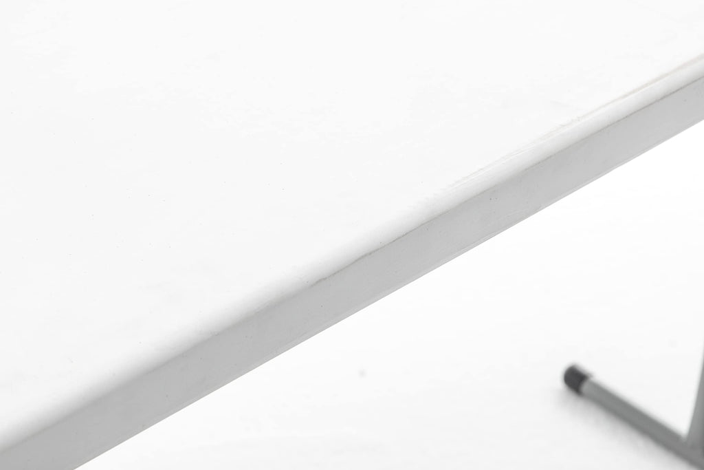 White Plastic Folding Table Set of 2 Z44521