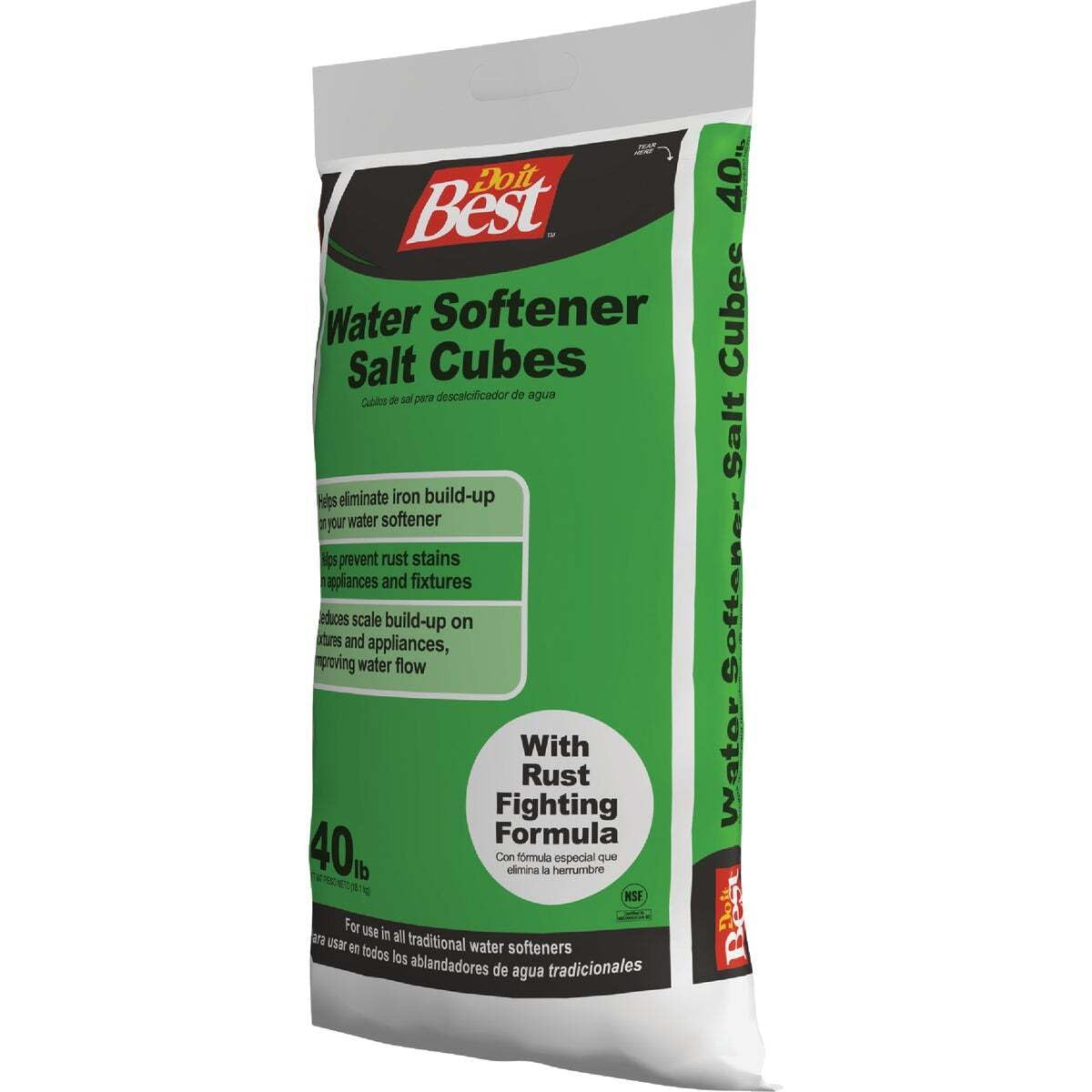 40 Lb. Water Softener Salt Cubes with Rust Remover L382311