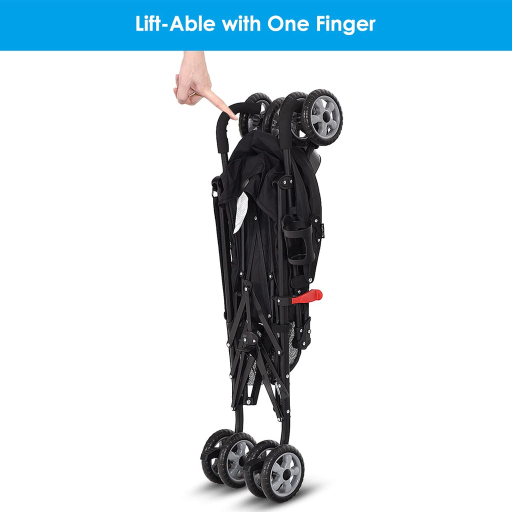 Lightweight Compact Foldable Stroller with Canopy and Cup Holder D5136