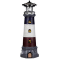 Solar Lighthouse Statue, Resin Waterproof, Black, 4.72 X 4.72 X 14.76 Inches P3110