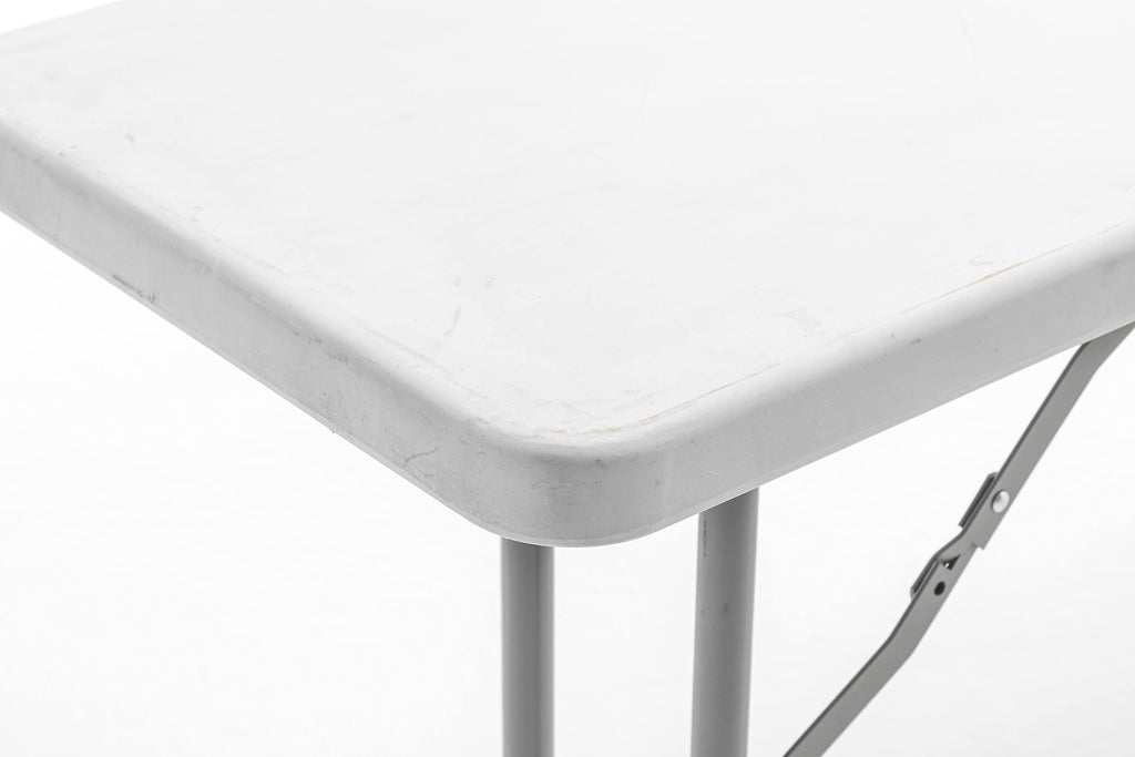 White Plastic Folding Table Set of 2 Z44521
