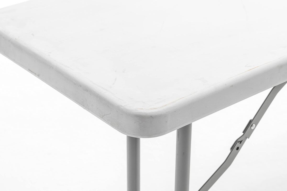 White Plastic Folding Table Set of 2 Z44521