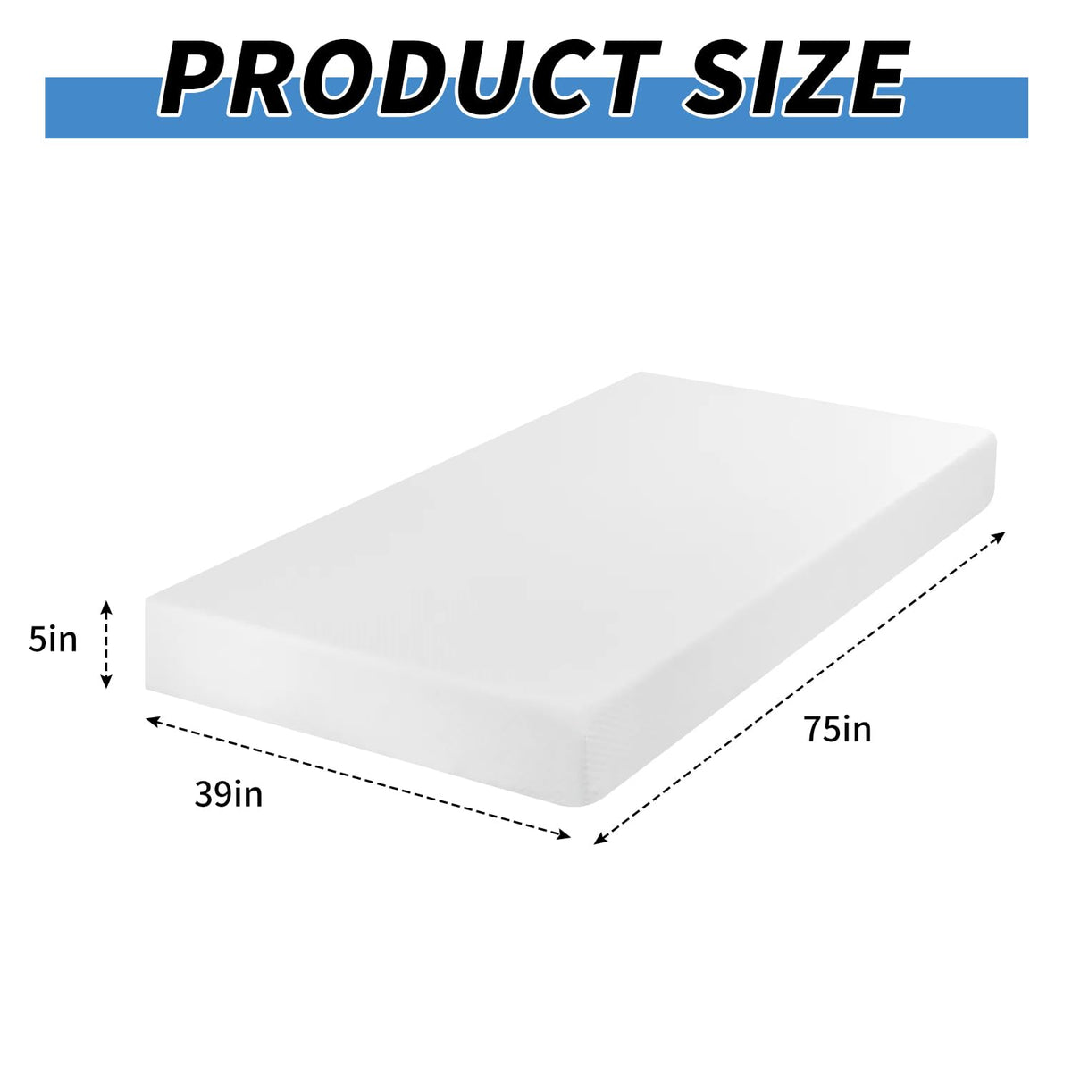 5 inch Gel Memory Foam Twin Mattress P807