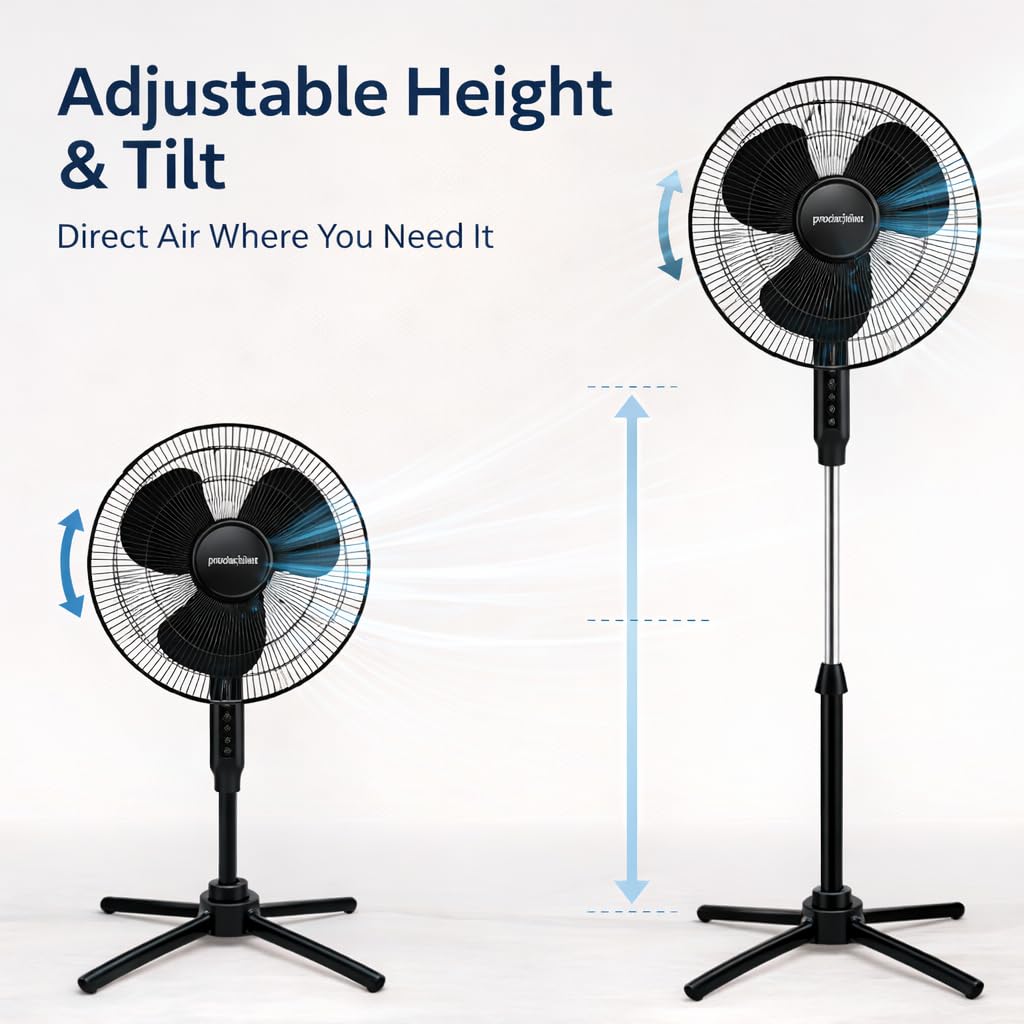 16-Inch 3-Speed Oscillating Pedestal Fan G151307