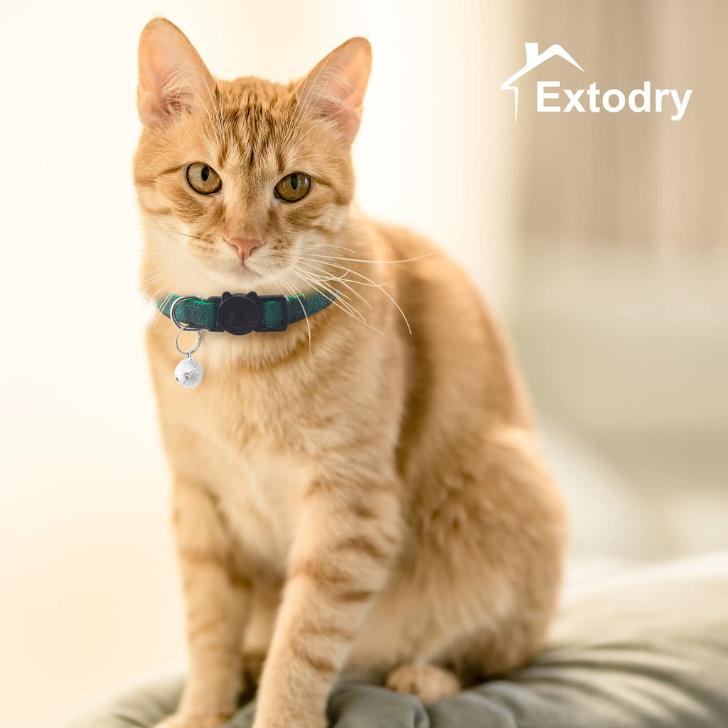 6 Pack Plaid Cat Collars with Bells Y8902