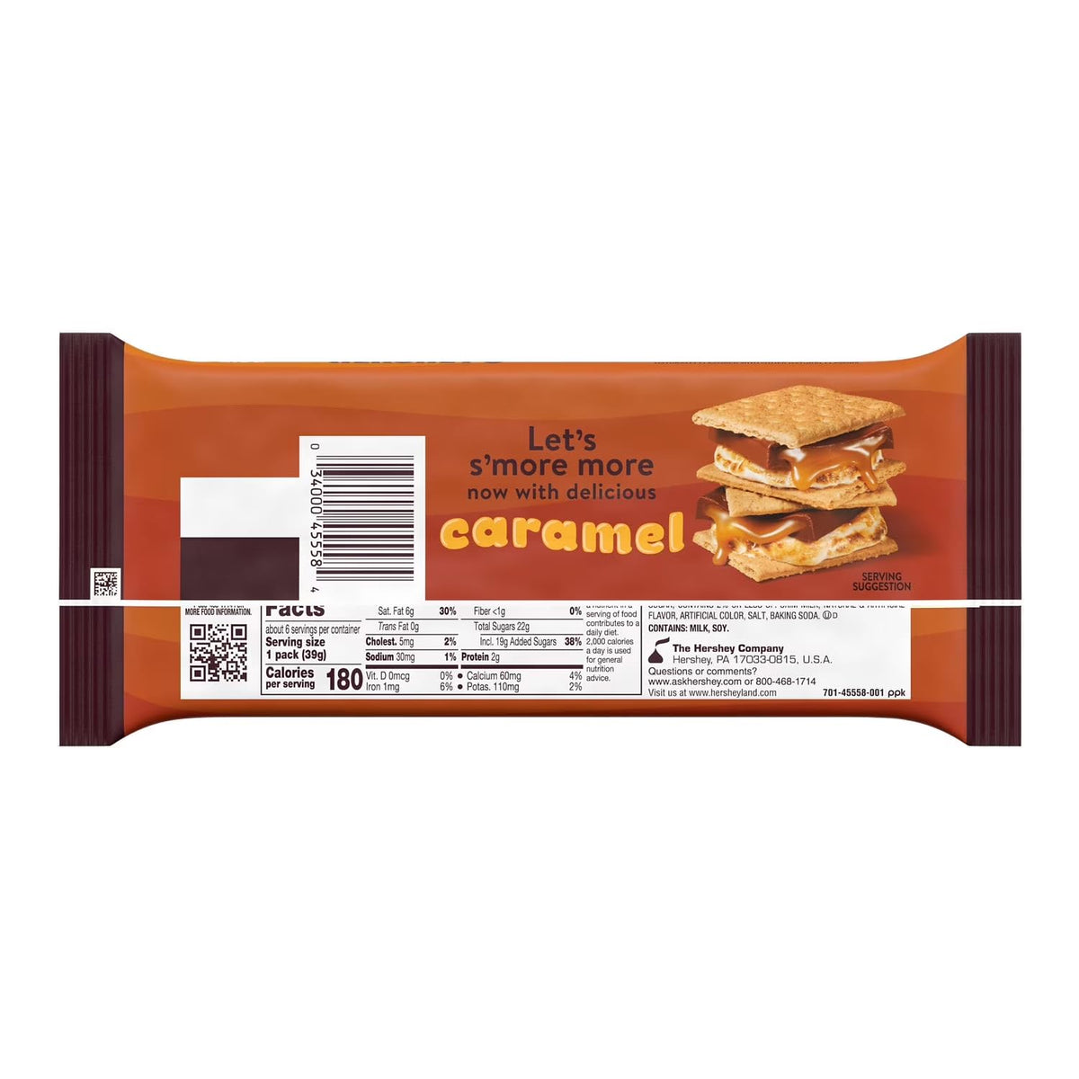 Milk Chocolate with Caramel Candy Bars, 1.4 oz, 6 pack H66002