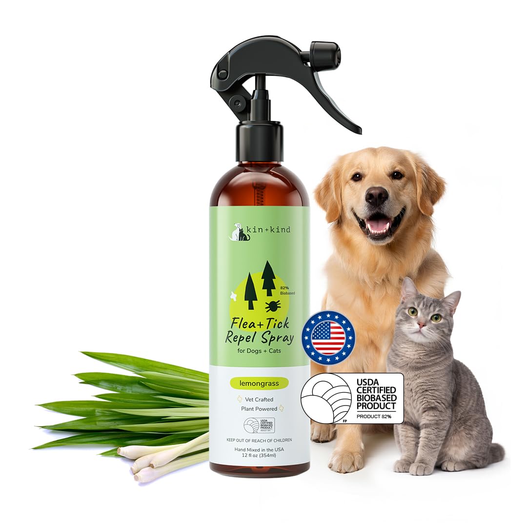 Lemongrass Flea & Tick Repel Coat Spray for Dogs & Cats 12 fl oz D24698