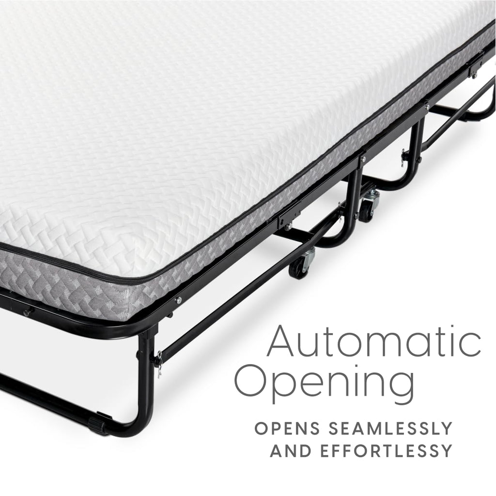 Twin Size Folding Bed with Memory Foam Mattress B470