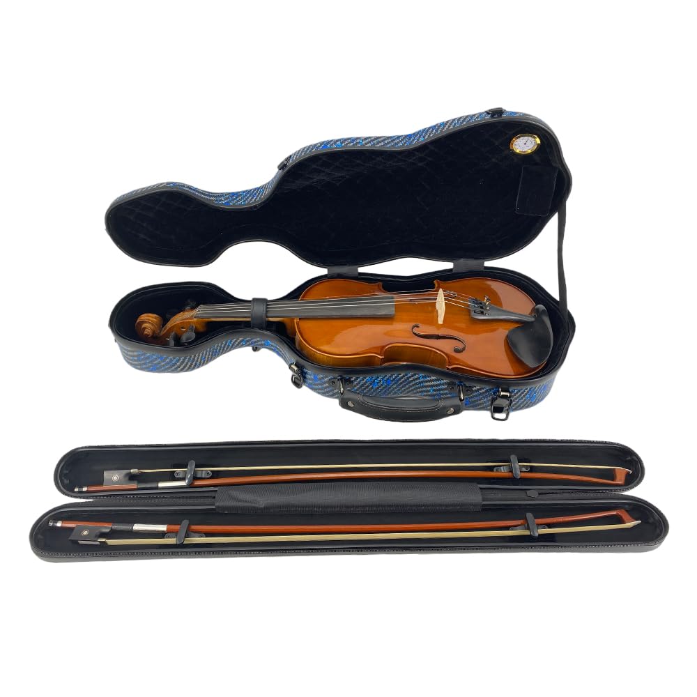4/4 Carbon Fiber Lightweight Hard Shell Violin Case with Bow Case N9741