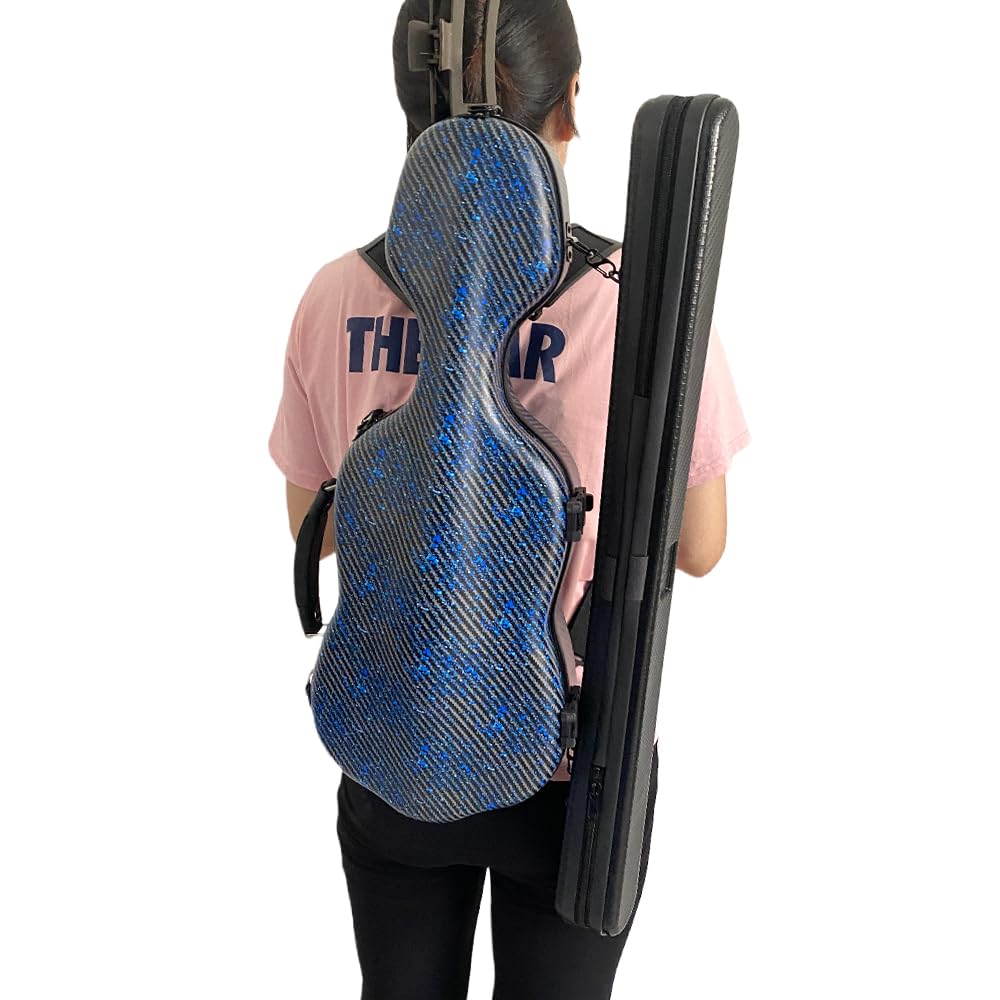 4/4 Carbon Fiber Lightweight Hard Shell Violin Case with Bow Case N9741