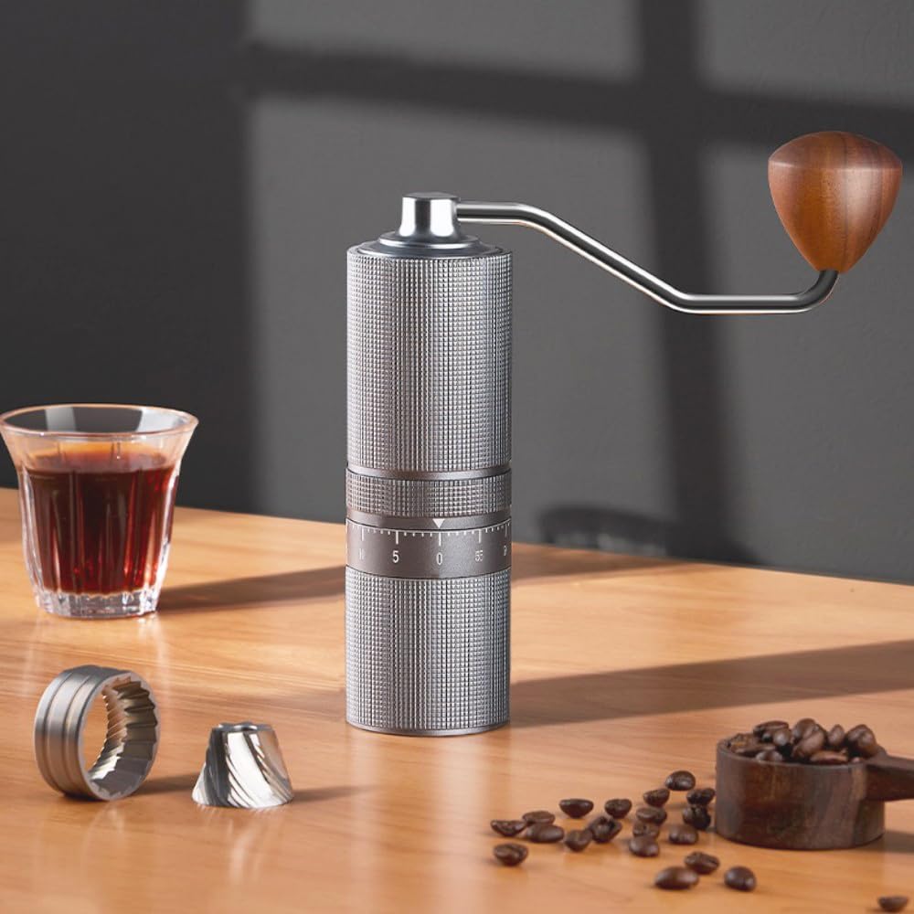Manual Portable Coffee Grinder with 7 Star Conical Burr W81800