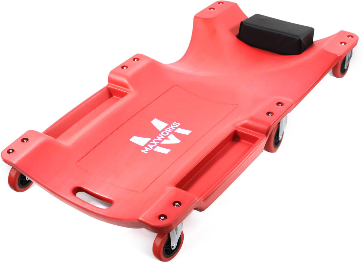 40 Inch Plastic Rolling Garage Creeper with Padded Headrest C9803
