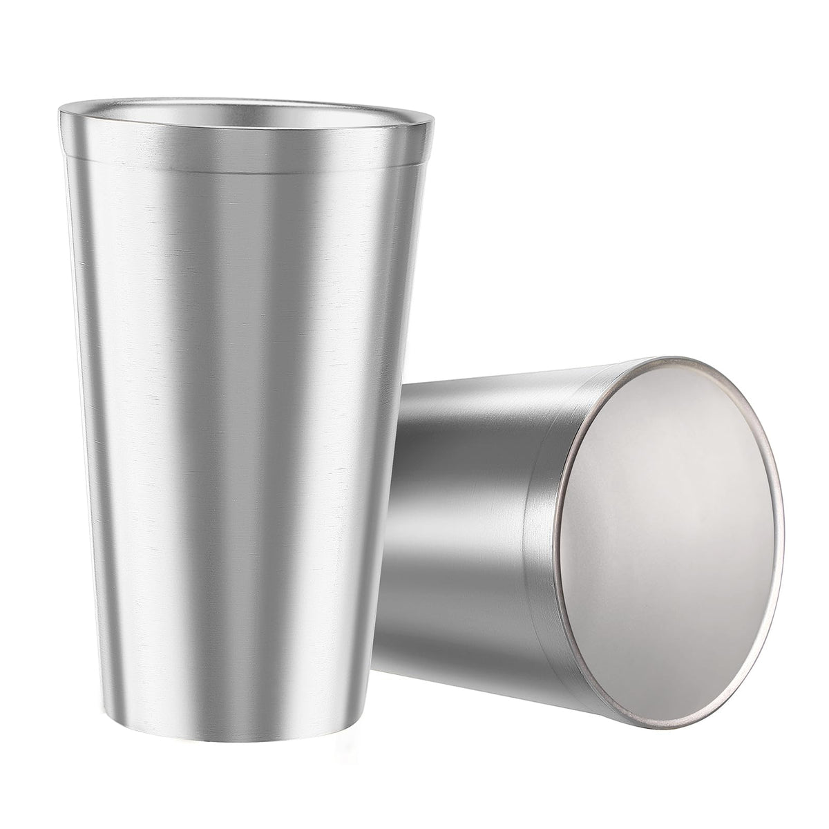 Stainless Steel Double Walled Insulated Cups Set of 2 Stackable 16oz R420