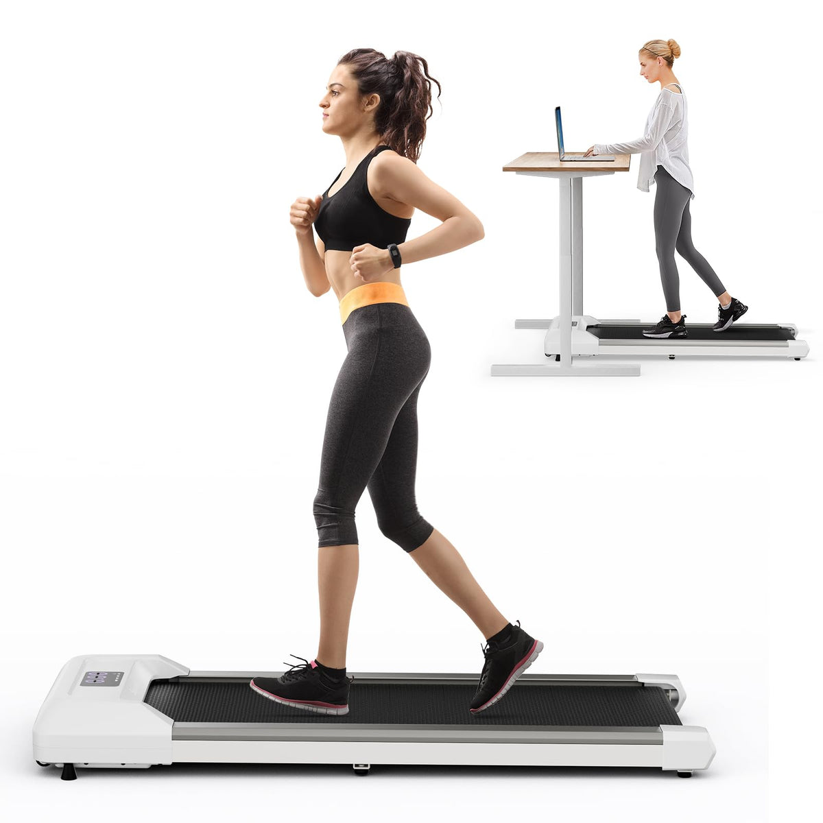 Under Desk Treadmill 265 lbs Capacity Portable 2 in 1 U898