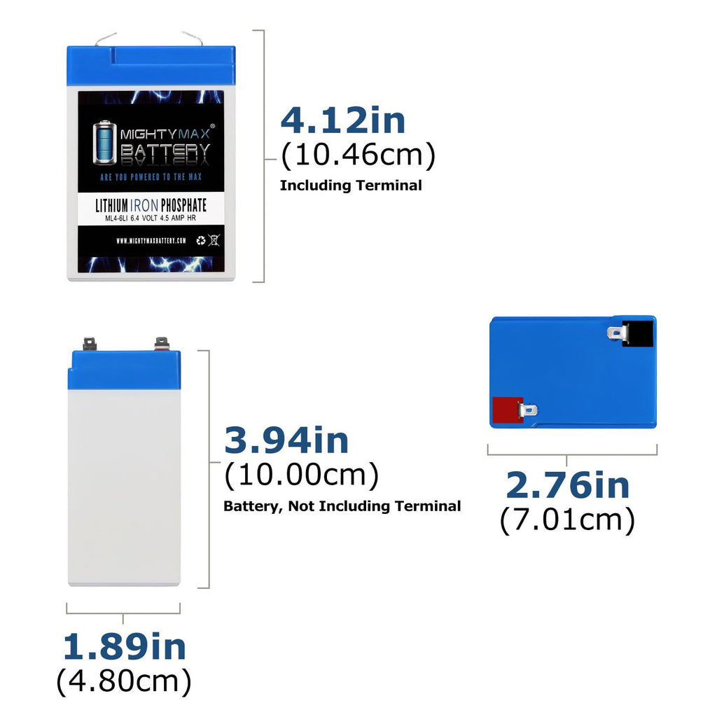 6 Volt 4.5 AH LiFePO4 Rechargeable Battery I824452
