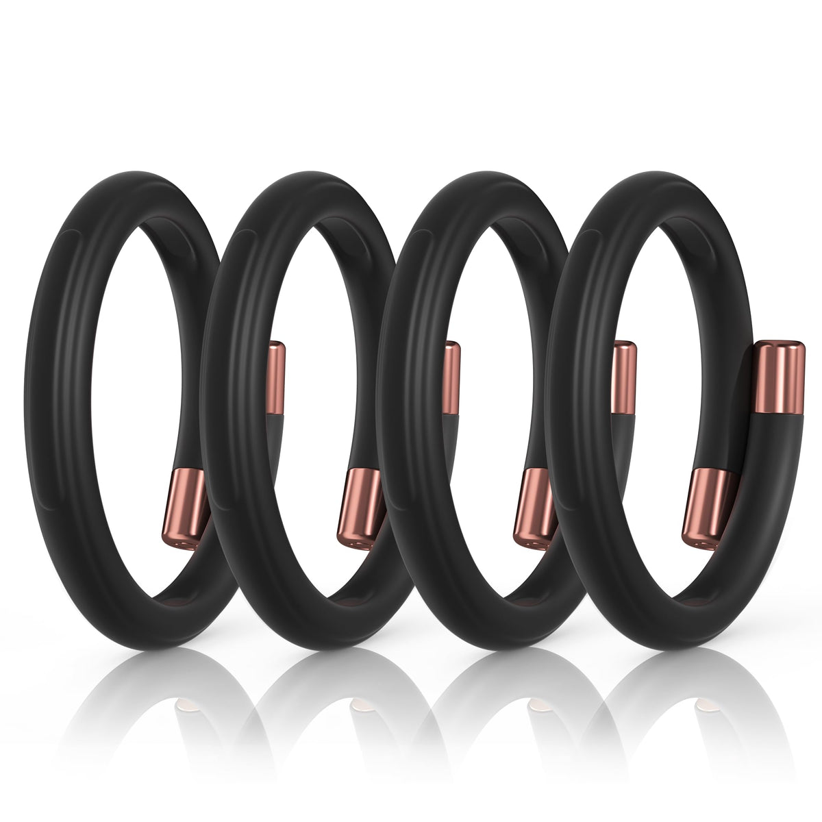 Black 4 Pack Mosquito Repellent Bracelets L676716