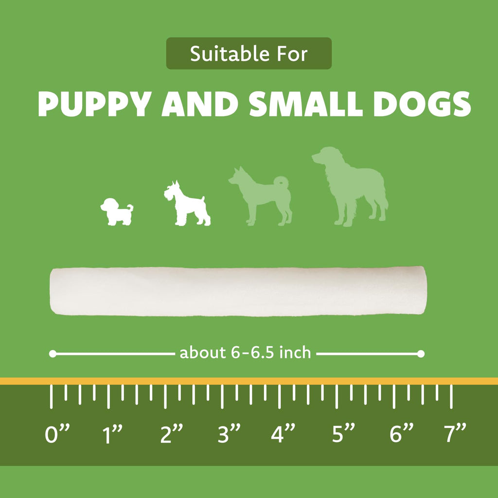 6Inch Natural Flavor Rawhide Rolls Dog Treats D9400