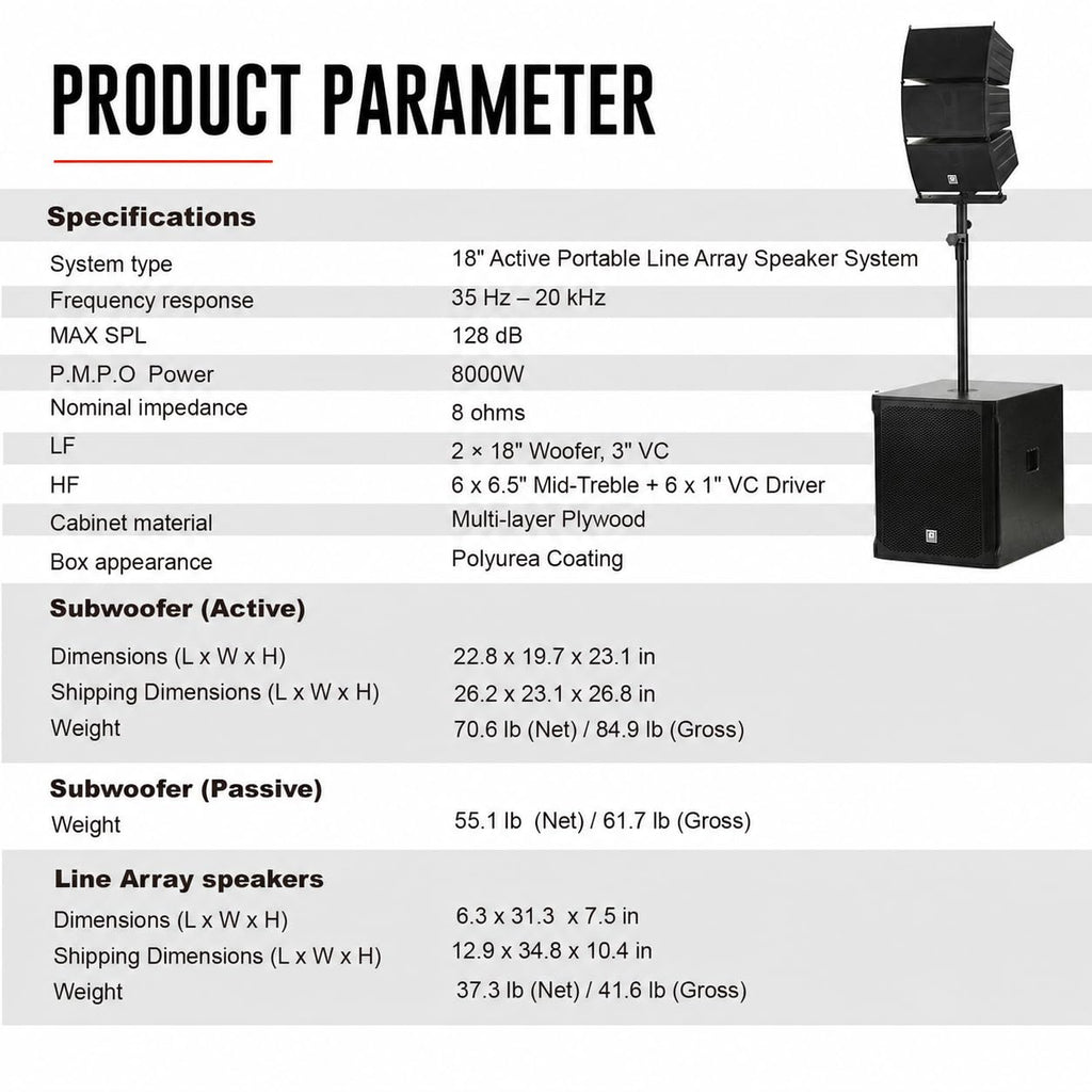 8000W Active Line Array PA System I149259