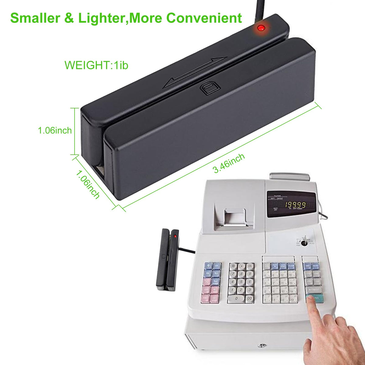USB Magnetic Stripe 3-Track POS Credit Card Reader Q390320