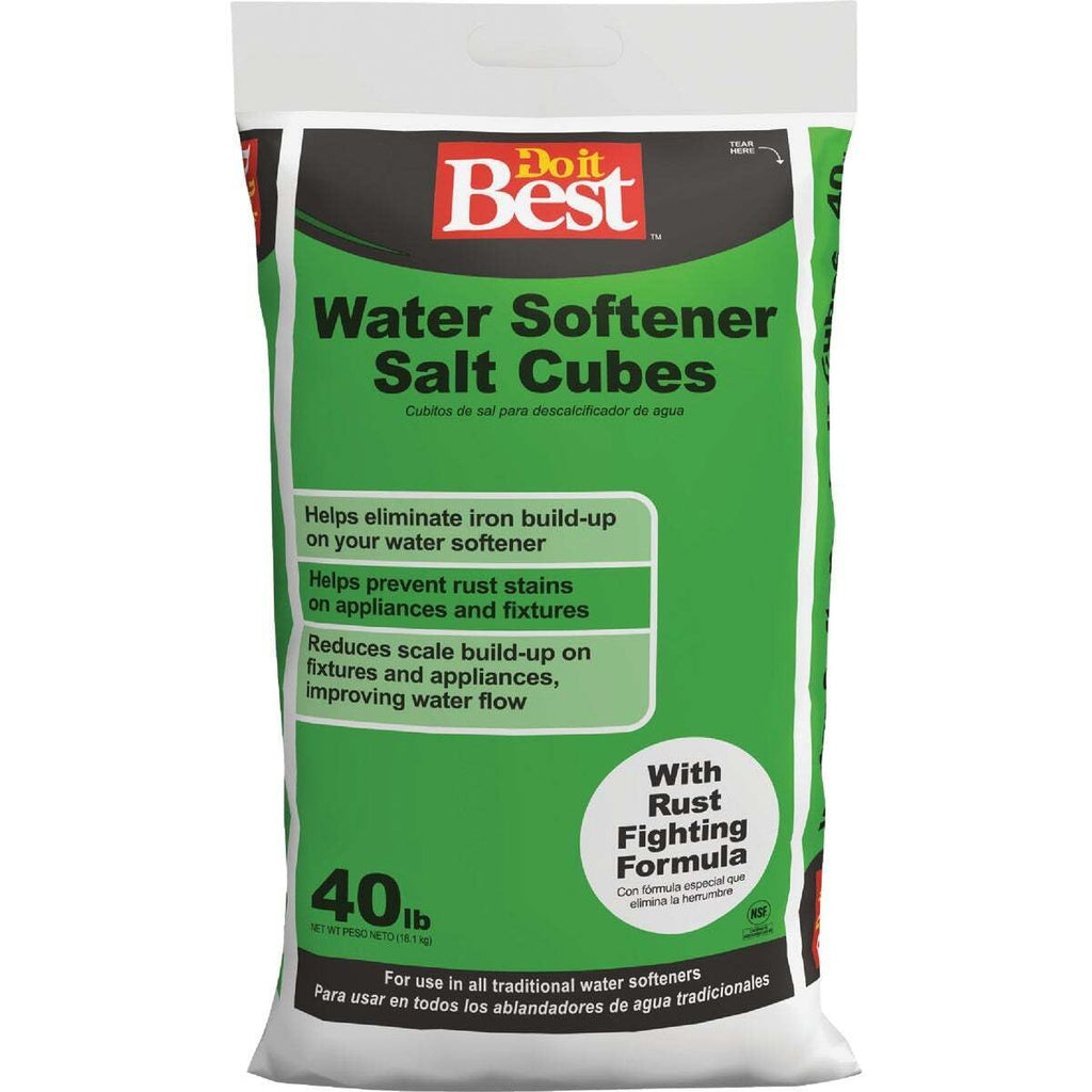 40 Lb. Water Softener Salt Cubes with Rust Remover L382311