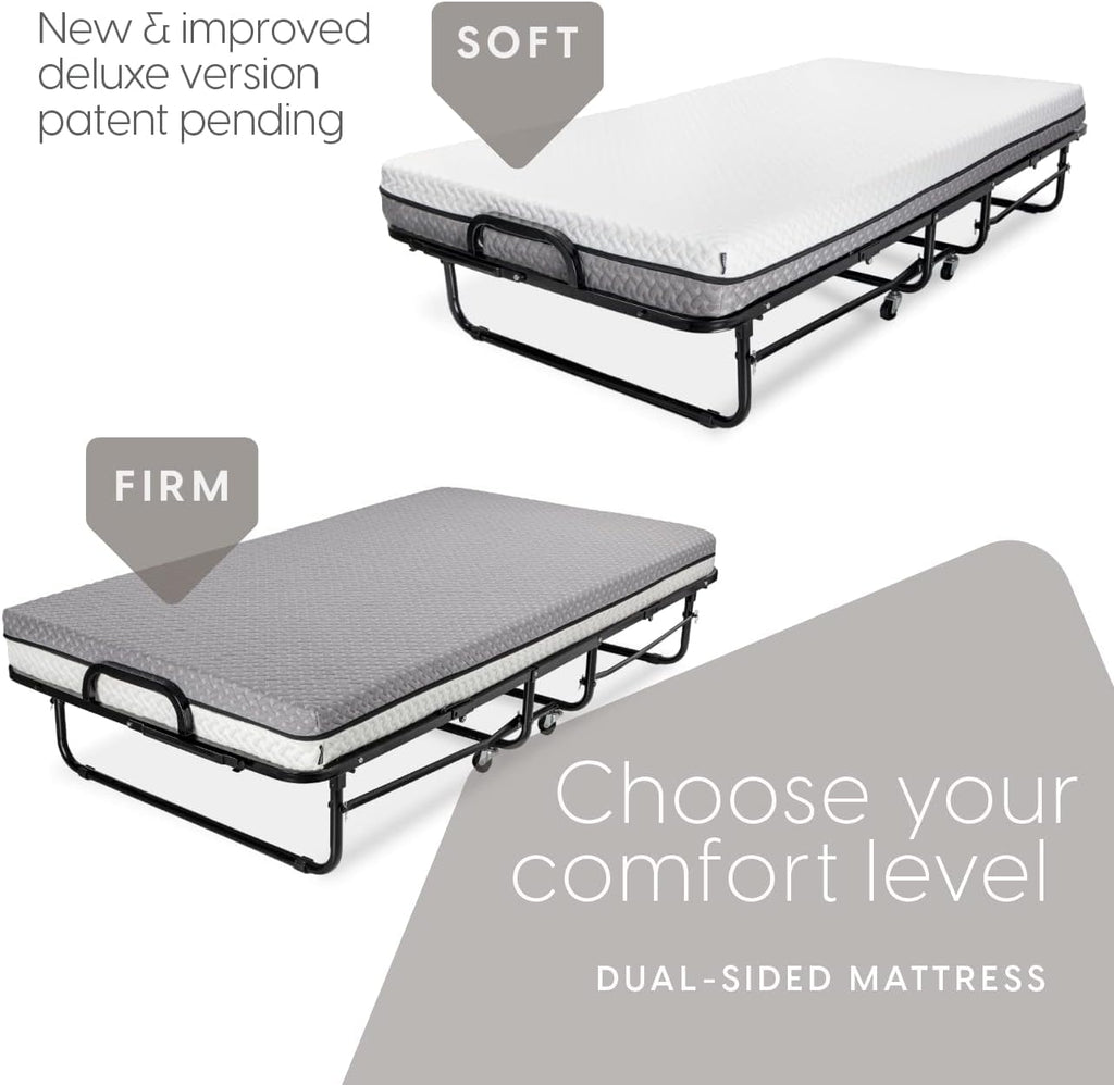 Twin Size Folding Bed with Memory Foam Mattress B470