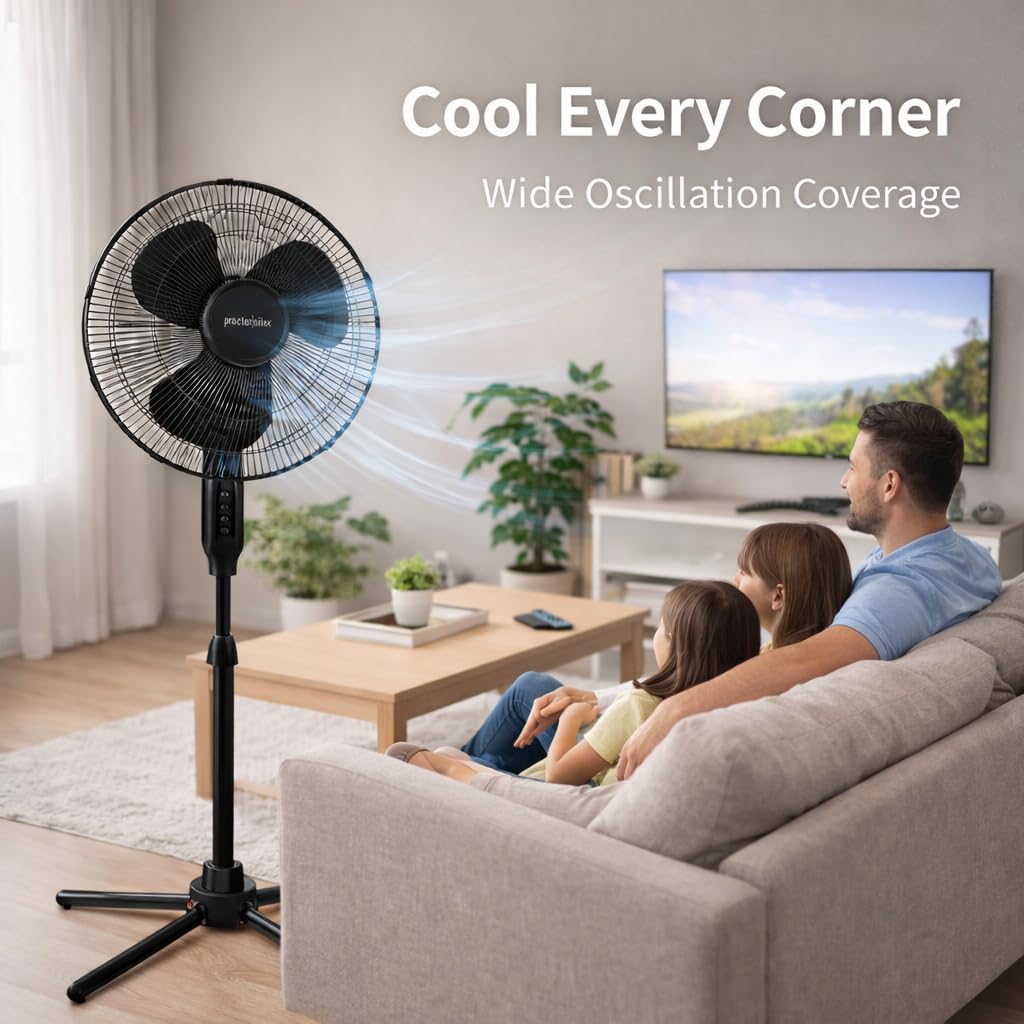 16-Inch 3-Speed Oscillating Pedestal Fan G151307