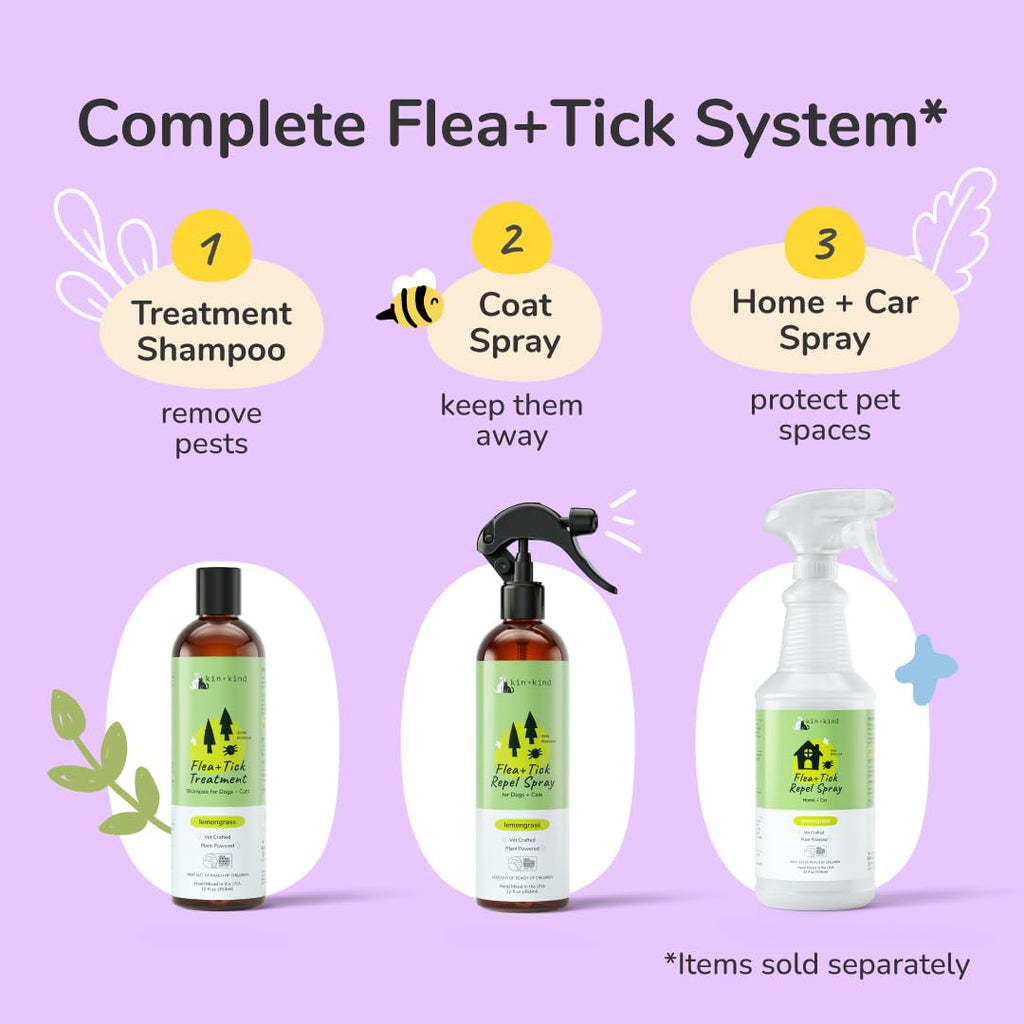 Lemongrass Flea & Tick Repel Coat Spray for Dogs & Cats 12 fl oz D24698