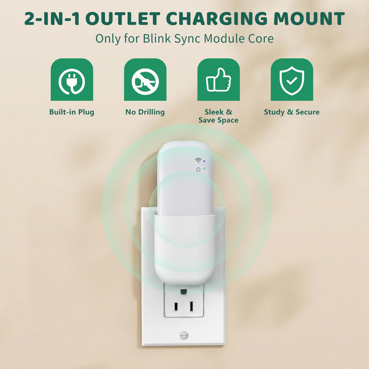 Wall Mount Bracket with Built-in Plug W530139