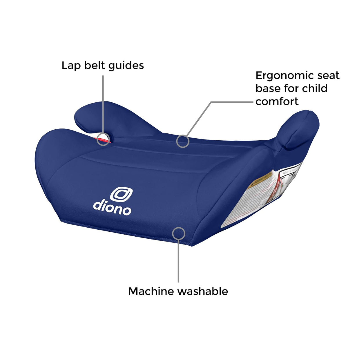 Backless Booster Car Seat, 40-100 lbs O715628