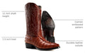 Men’s Genuine Leather Caiman Print J-Toe Western Boots S1425