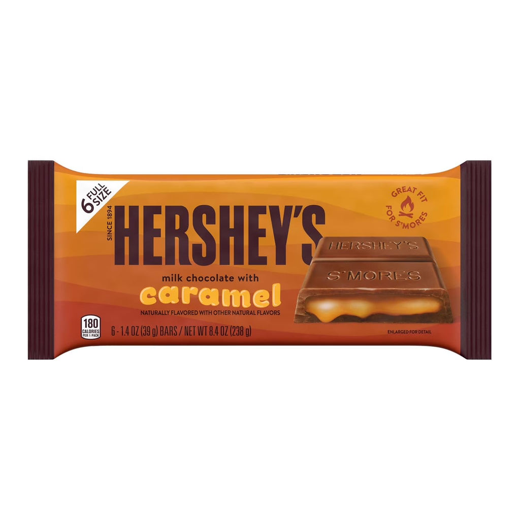 Milk Chocolate with Caramel Candy Bars, 1.4 oz, 6 pack H66002