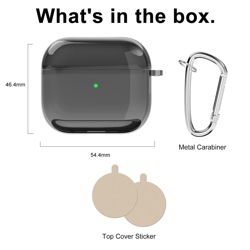 Clear Hard Plastic Airpods 3 Case with Keychain T193996