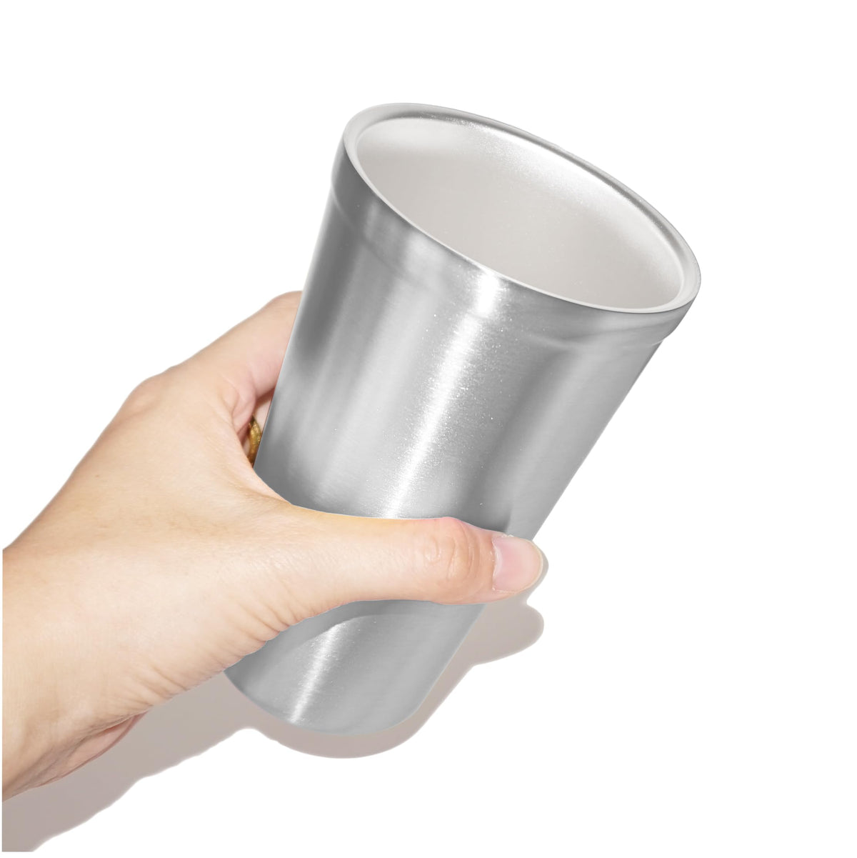 Stainless Steel Double Walled Insulated Cups Set of 2 Stackable 16oz R420
