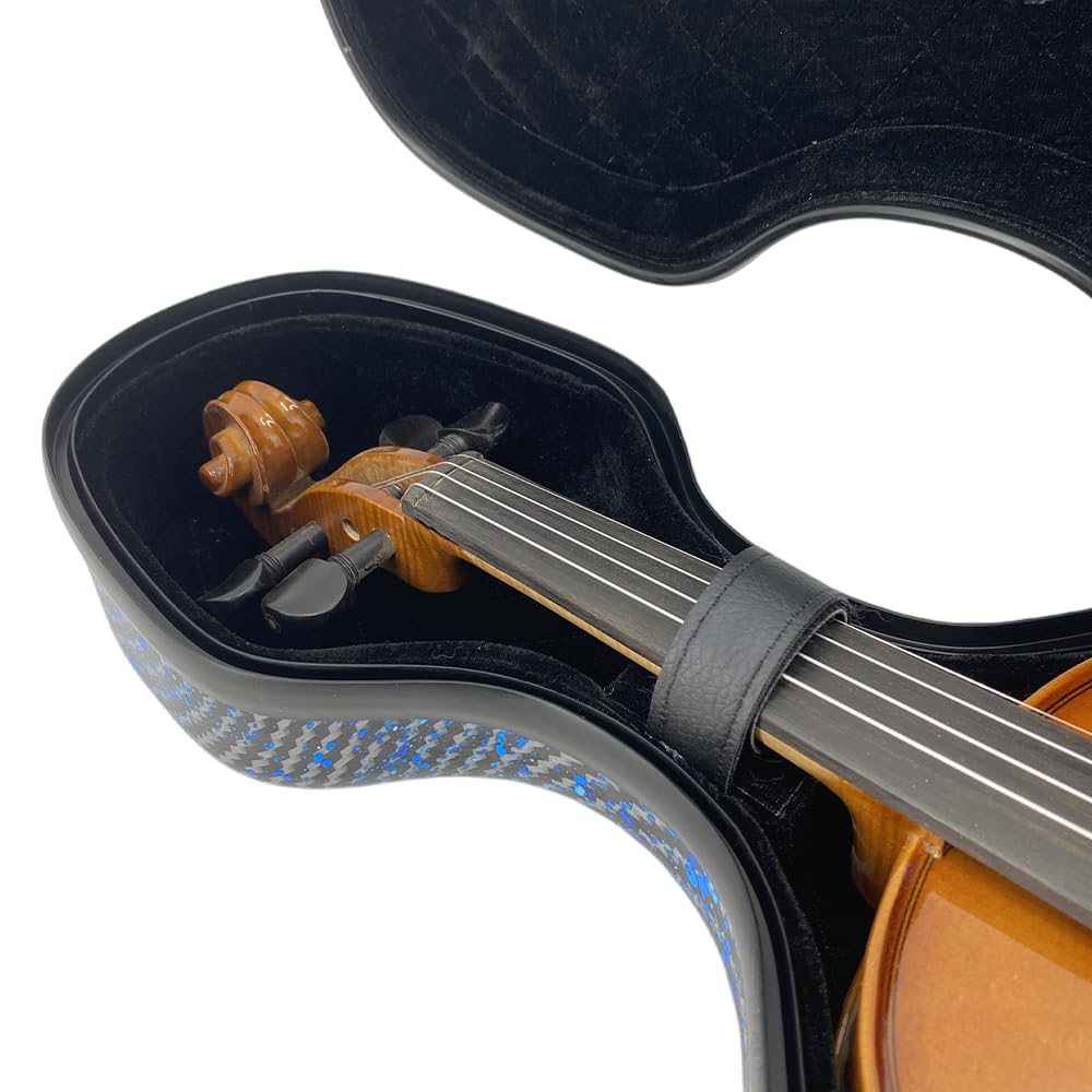 4/4 Carbon Fiber Lightweight Hard Shell Violin Case with Bow Case N9741