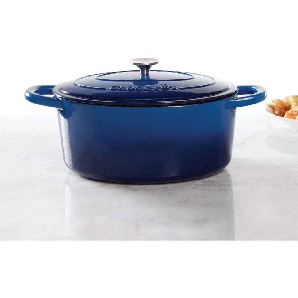 7-Quart Oval Enameled Cast Iron Dutch Oven with Lid U38316
