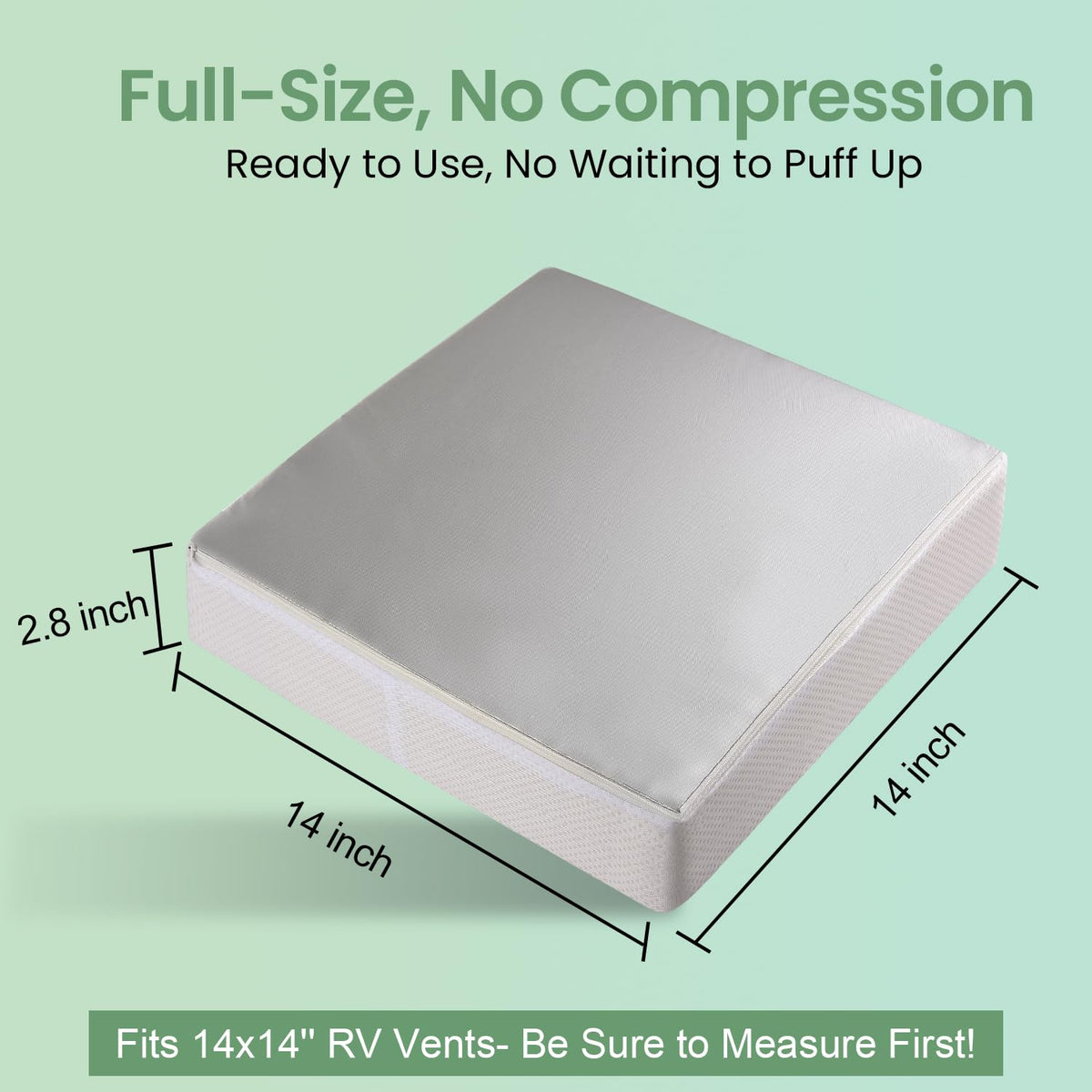 Waterproof Non Slip 14x14 In RV Vent Insulator and Camper Skylight Cover A556527