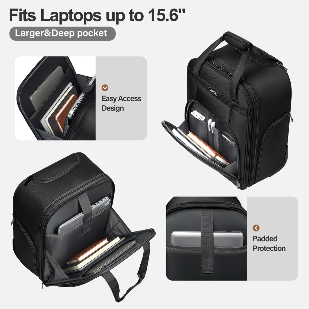 16-Inch Underseat Carry on Luggage with Wheels Black N692963
