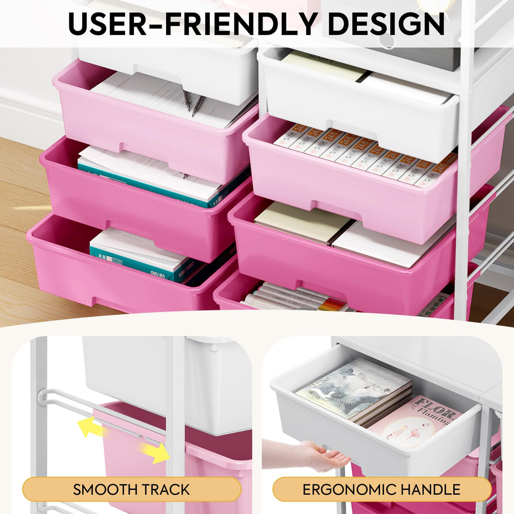 Rolling Storage Cart with 8 Drawers X74188