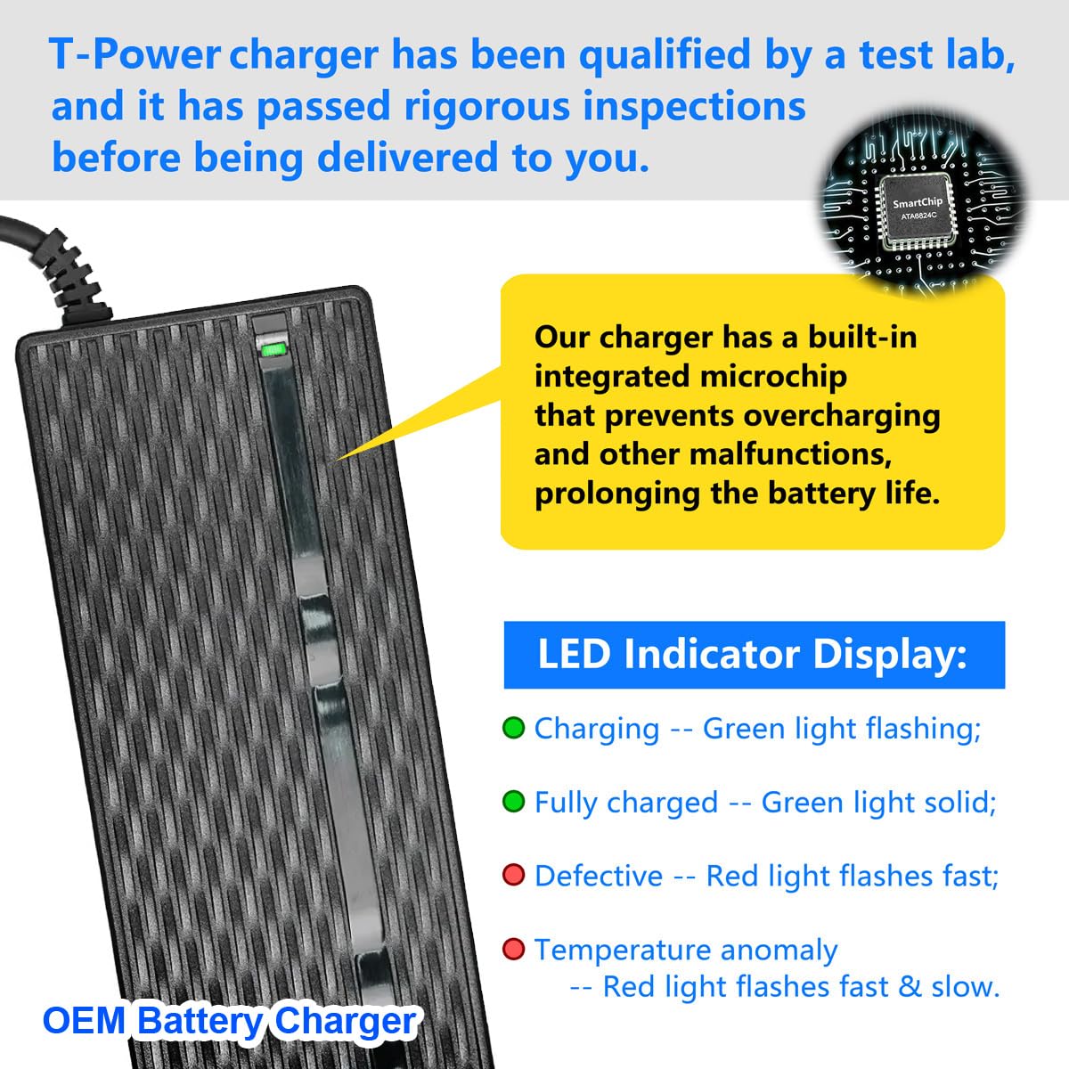 54.6V AC/DC Adapter Electric Bike Battery Charger O153