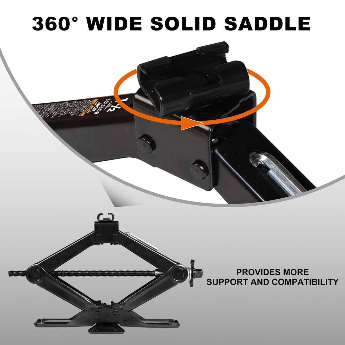 Steel 1.5 Ton Scissor Jack with Ratchet Wrench T940428