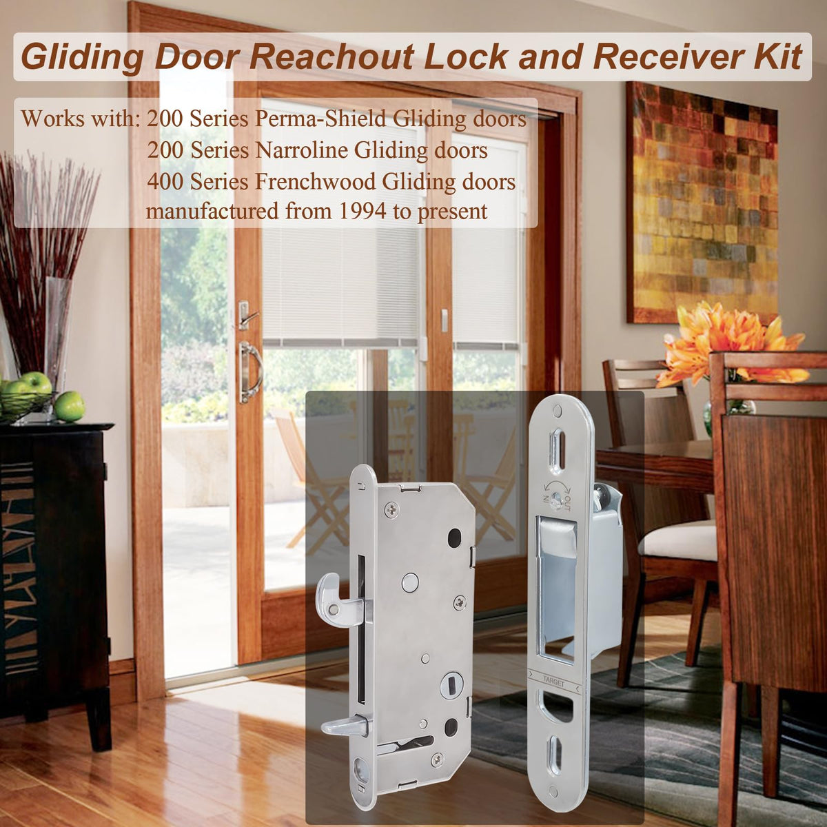 Sliding Patio Door Lock and Receiver Kit Z288874