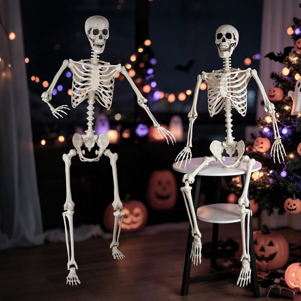 5.4 ft Posable Life Size Skeleton with Movable Joints J392