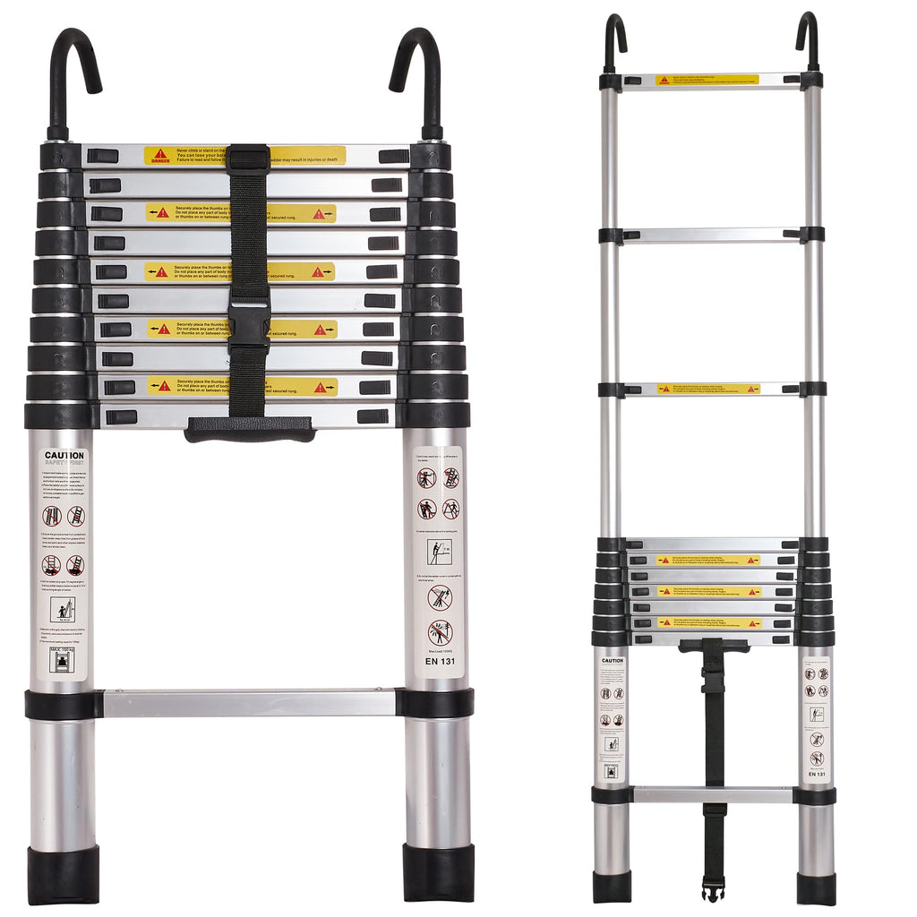 10.5FT Aluminum Telescoping Ladder N966