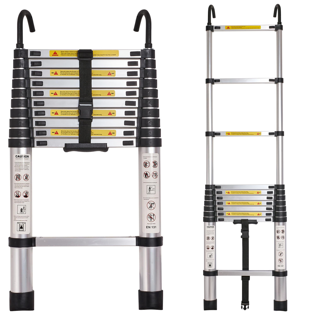 10.5FT Aluminum Telescoping Ladder N966