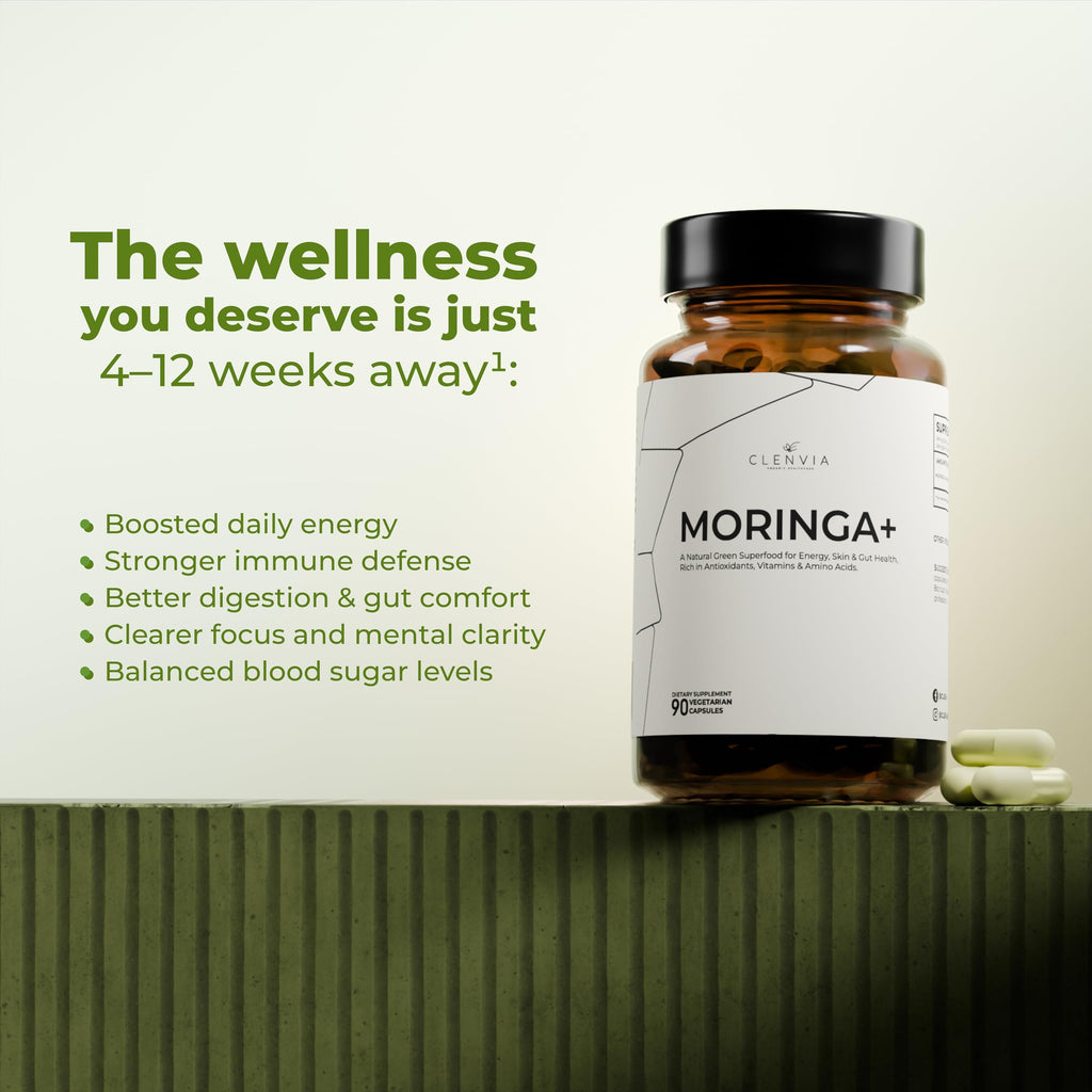 90 Capsules 1000mg Organic Moringa Leaf Powder Capsules U58028