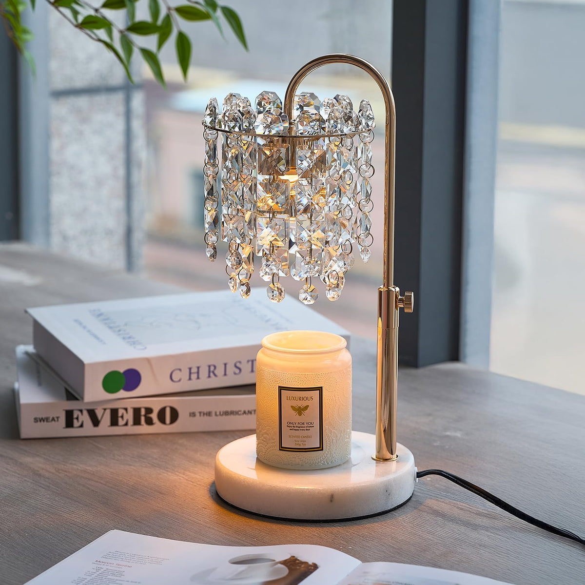 Candle Warmer Lamp with Timer Dimmer Adjustable Height O962678