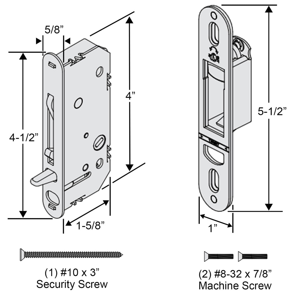 Sliding Patio Door Lock and Receiver Kit Z288874