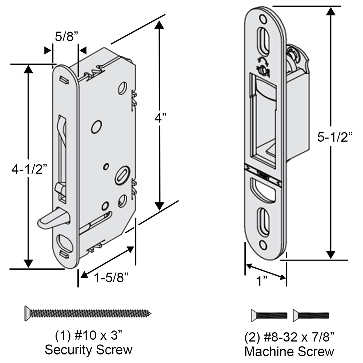 Sliding Patio Door Lock and Receiver Kit Z288874