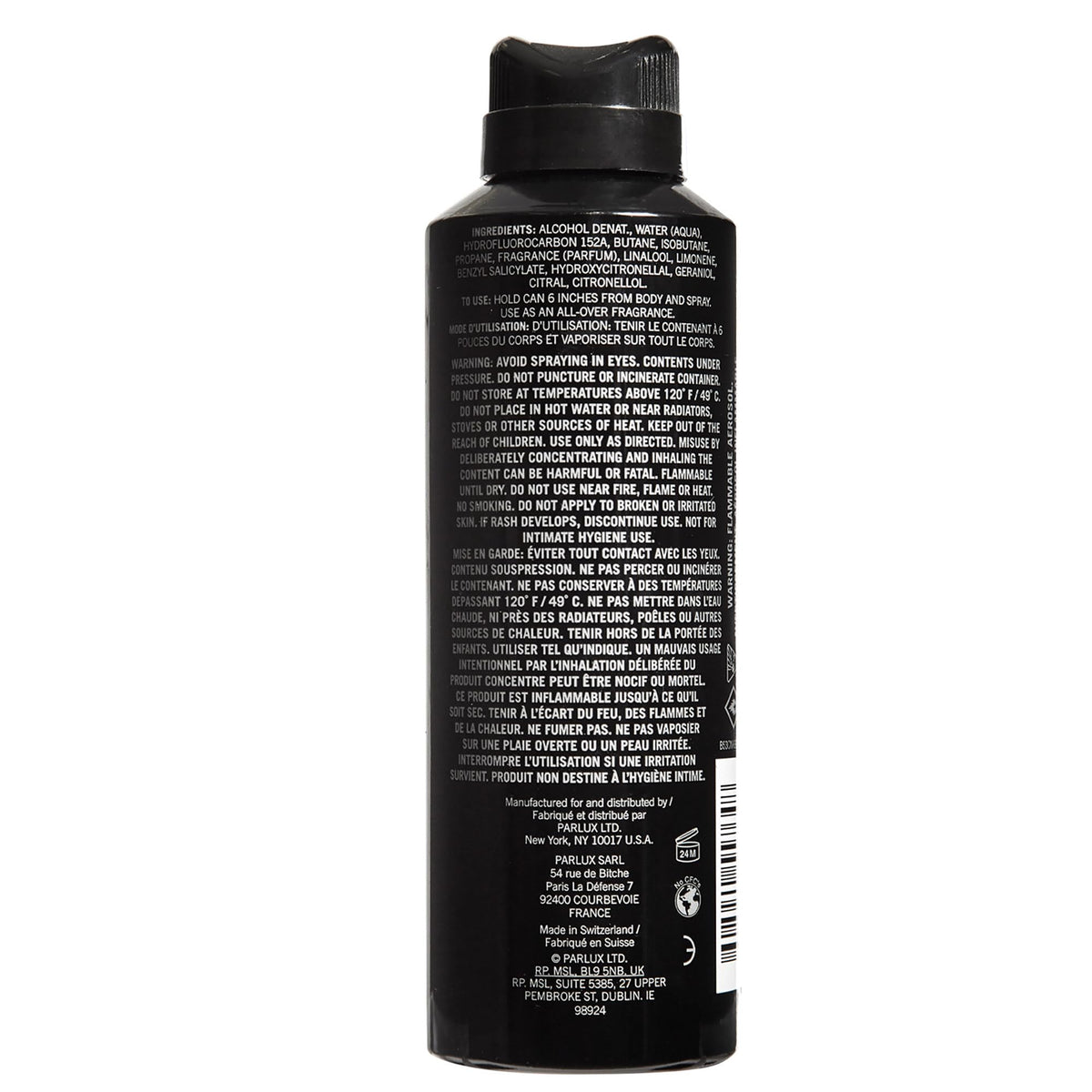 Black All Over Body Spray 6.0 Fl. Oz V70644