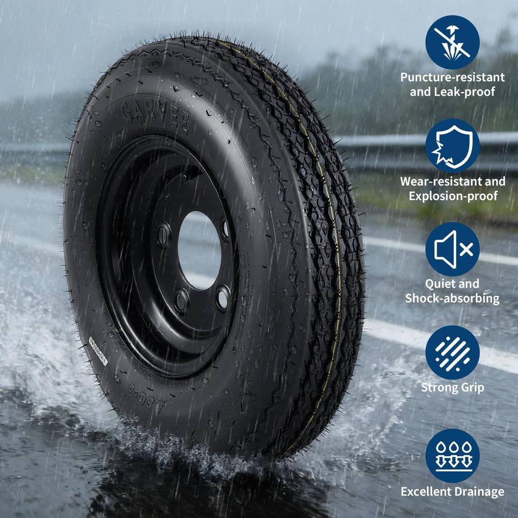 2-Pack 4.80-12 Trailer Tires with 12" Rims N512674